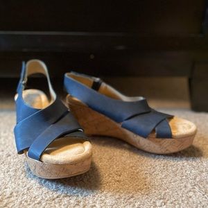 Navy Blue Wedges